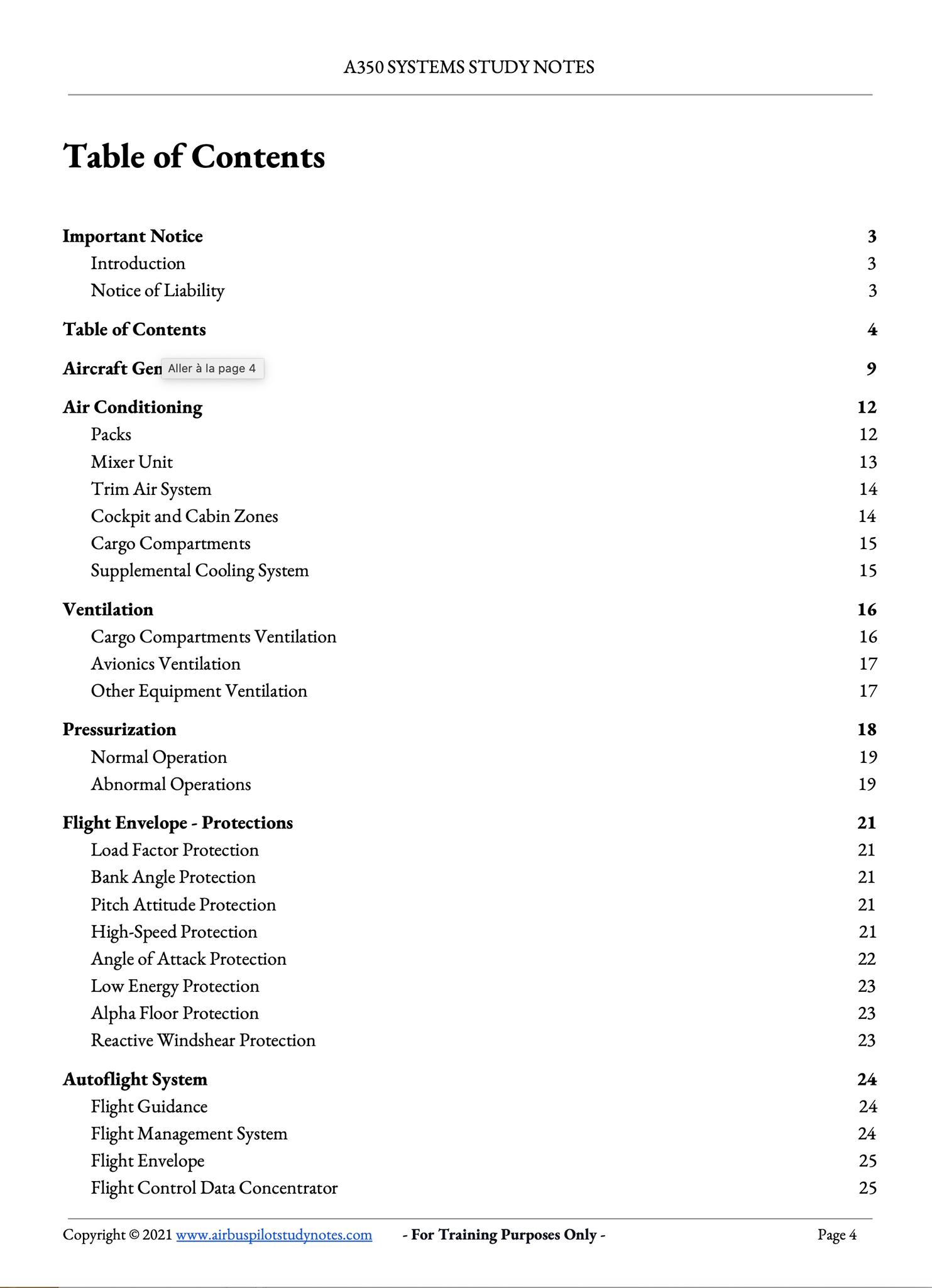 The A350 Systems Study Notes | Airline Pilot Study Notes